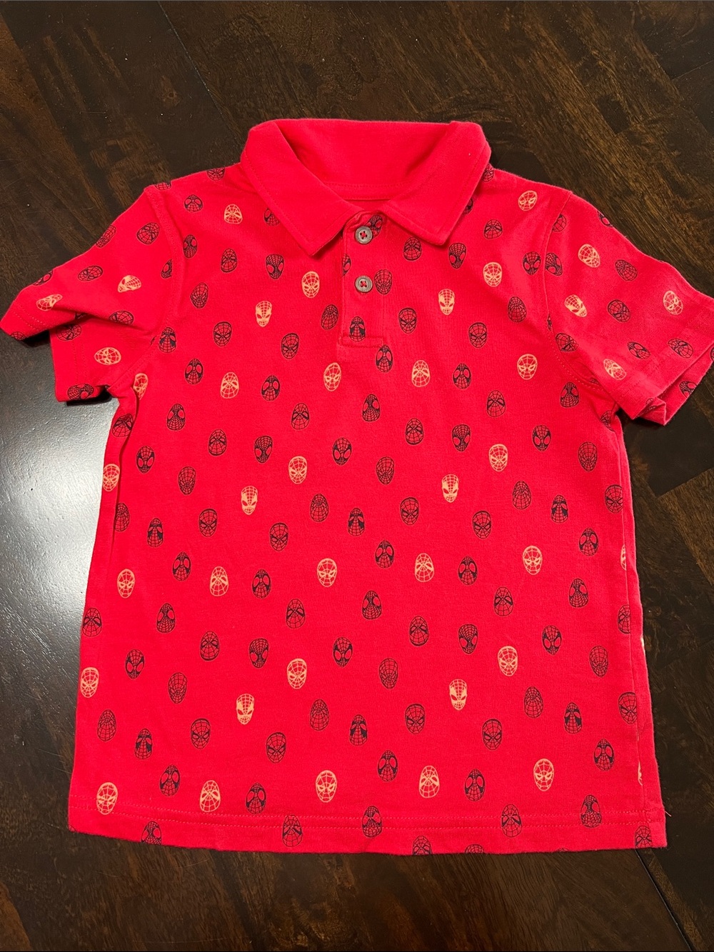 jumping beans Red Polo with Spider Mask Print